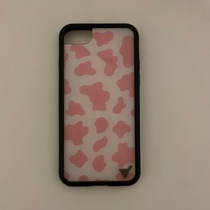 pink cow print wildflower case 6/7/8